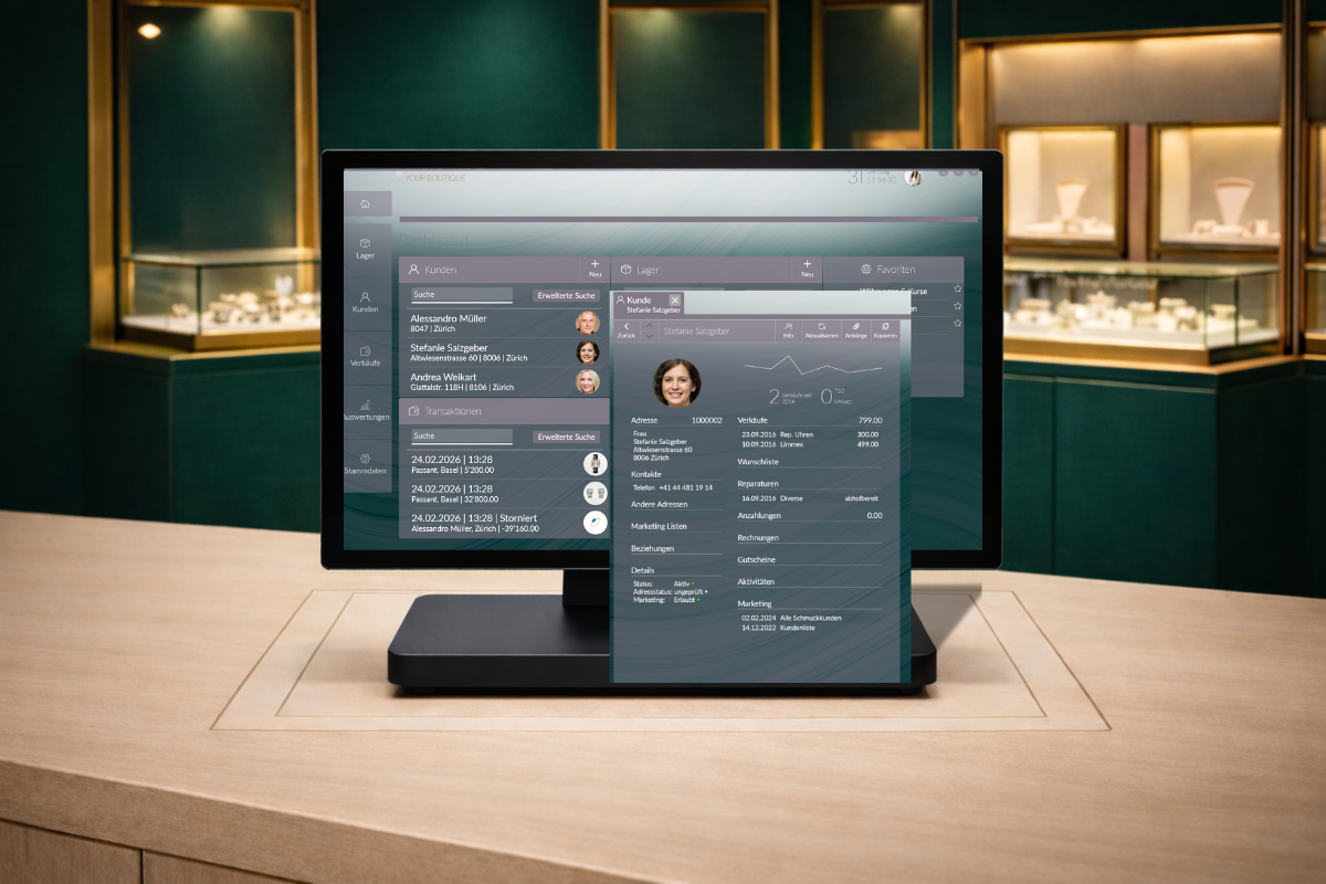 DIAMOND SEVEN customer consultation in a jewellery store